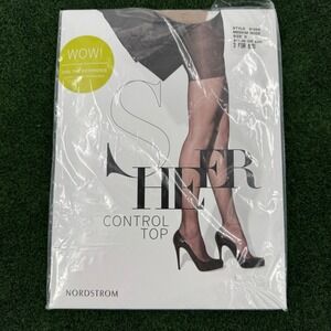 Nordstrom NPG Sheer‎ Control Top Pantyhose Medium Nude Size D Hosiery